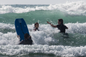 1.8. noch ein Surf&amp;Swim in Poldhu Cove :-)
