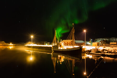 10./11.2.2013 Laukvik - 3 Top-Shots: hell flackernde Nordlichter :-)