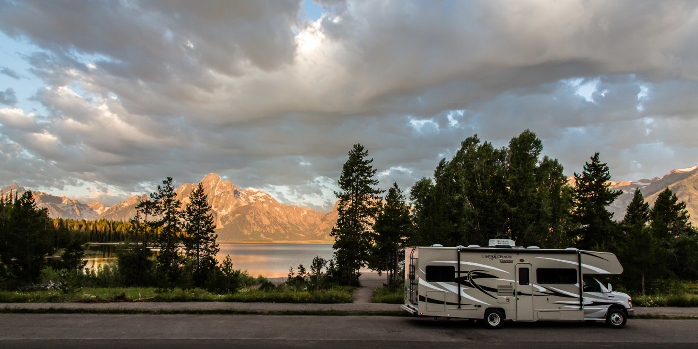 23.7. Jackson Lake & Grand Tetons - Sonnenaufgang