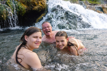 18.7. Baden im Boiling River