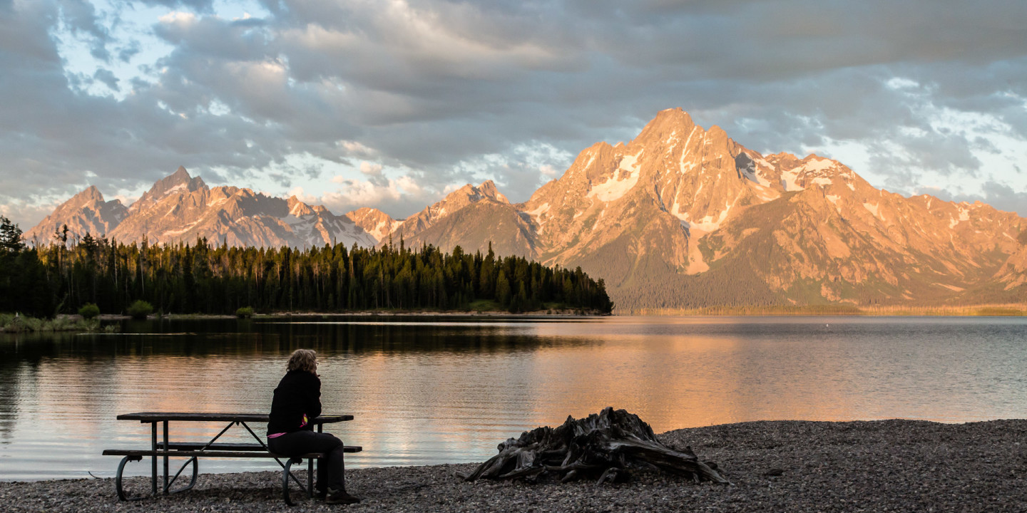 23.7. Jackson Lake & Grand Tetons - Sonnenaufgang