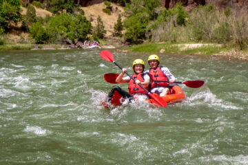 27.7. Wir vier sind im Kayak unterwegs - kaum Fotos