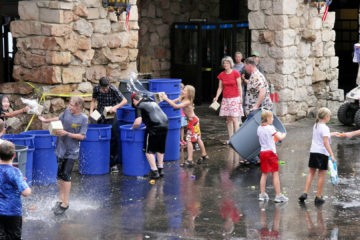 4th-of-July-Wasserschlacht an der Grand Canyon Lodge.