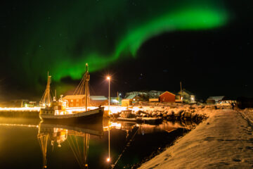 10./11.2. Laukvik - 3 Top-Shots: hell flackernde Nordlichter :-)