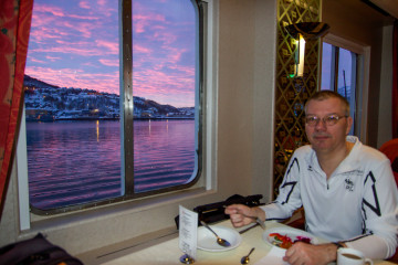 12.2. MS Richard With, Hurtigruten - Frühstück :-)