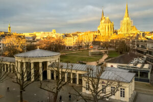 29.1.2016 Aachener Dom bei Sonnenaufgang