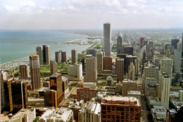 Blick vom Hancock-Building nach Norden über Downtown.