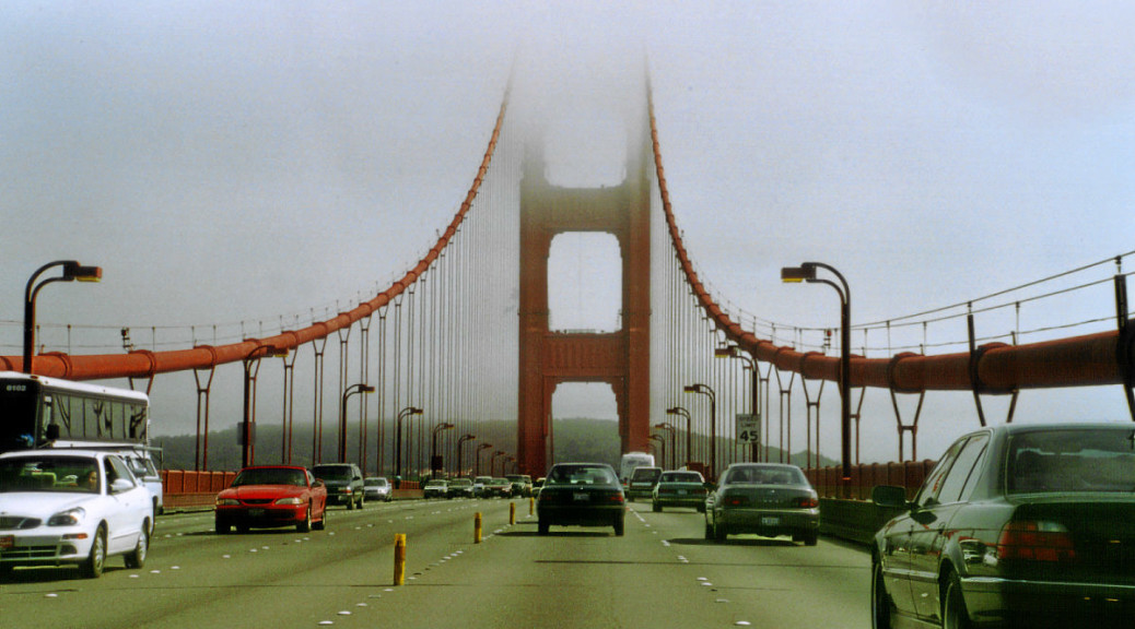 Fahrt über die Golden Gate Bridge.