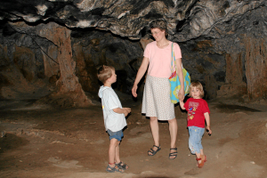 Kraxeln in der Höhle von Milatos