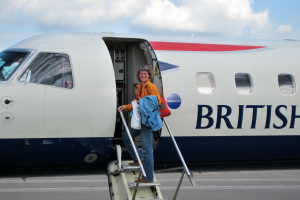 Unser Flugzeug in Southampton.