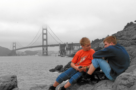 San Francisco - Golden Gate Bridge vom Baker Beach aus.