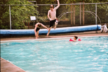 Campground in Washington - wir baden auch im Regen :-)