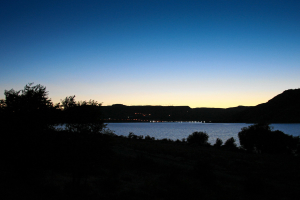 Sonnenuntergang über dem Lake Roosevelt