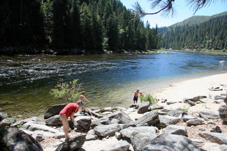 Idaho, Hwy #12, Clearwater River bei Kooskia