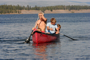 Canoeing, Hebgen Lake, Montana