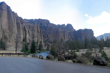 Shoshone Canyon, die Westausfahrt des Yellowstone.