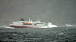 MS Kong Harald im Sturm