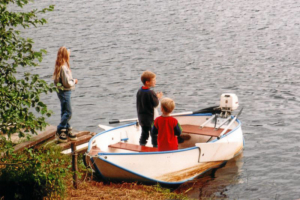 Uli ist bestens ausgestattet: Boot ...