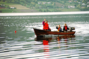 Unser Boot, das wir ausgiebig zum Angeln benutzten.