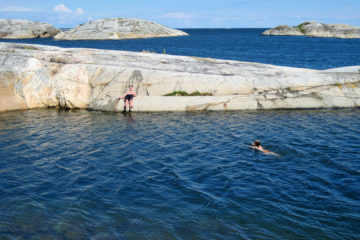 Schwimmen auf den Schären