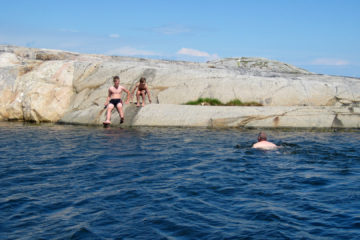 Schwimmen auf den Schären
