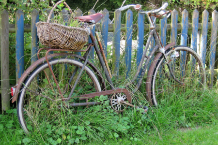 Idylle mit Fahrrad