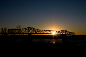 24.11.2008 - Brücke über den Mississippi, Clinton, Iowa.