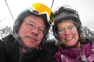 26.3.2013: Im Sessellift, mit Remy, unserem Skilehrer