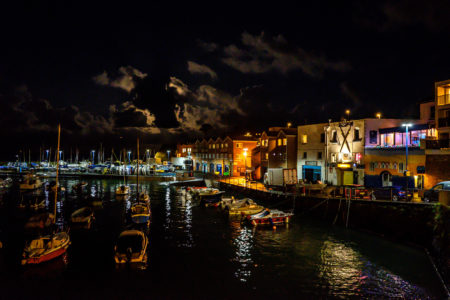 15.10.2016 - Paignton Harbour (ISO 10.000, Nacht mit Mond)