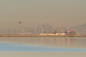 21.10.2016 - Flughafen Oakland, von San Leandro Marina aus.