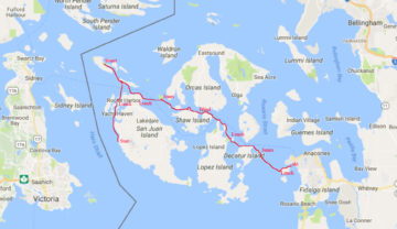 31.7.-4.8.2017 - Kayaktour auf den San Juan Islands (87 km in 5 Tagen)