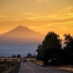 20.8.2017 - Anreise zur Eclipse. Mt. Jefferson, 50km Luftlinie