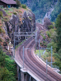 5.10.2020 - Wassen, Abendspaziergang - Gotthard-Eisenbahnstrecke