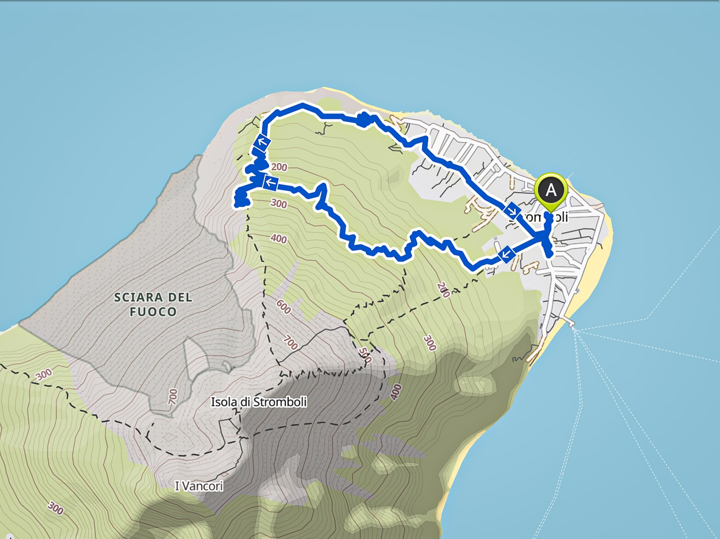 3.11.2020 - Nachtwanderung zur Sciara del Fuoco, Stromboli. 9 km