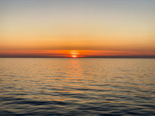 6.11.2020 - Sonnenuntergang bei der Einfahrt nachn Genua