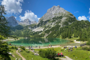 23.7.2021 - Ehrwald - Coburger Hütte, Blick auf den Seebensee