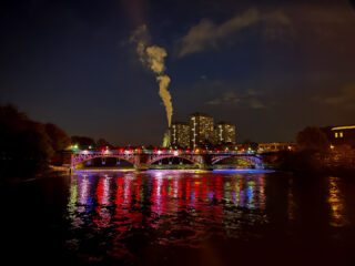 31.10.2021 - Glasgow, Spaziergang am Clyde, St Andrew's Suspension Bridge