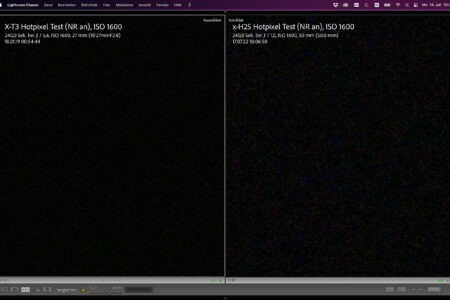 X-T3 vs X-H2S 1600 ISO, NR an, 240s