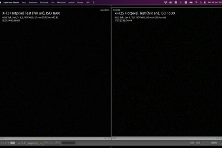 X-T3 vs X-H2S 1600 ISO, NR an, 60s