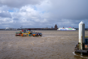 15.4.2024 - Mersey Ferry &quot;Snowdrop&quot; in Razzle Dazzle Camouflage