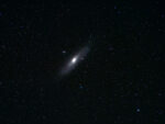 6.9.2024 - Andromeda am Llano de los Animas („Wassertank“) - stacked aus 30 Bildern, Sterne verkleinert