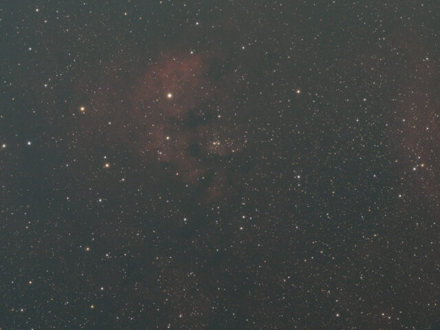 12.8.2025 - NGC 7822 Teddy Bear Nebula, 120 sec Aufnahme, maximal aufgehellt