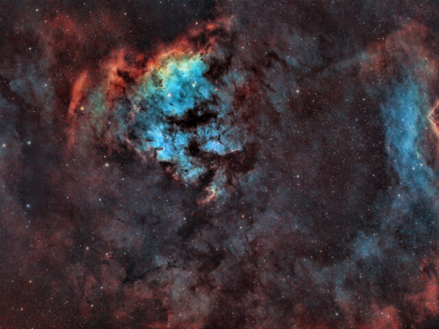 24.10.2025 - NGC 7822 Teddy Bear Nebula, Foraxx, 1h RGB, 5h Ha, 7h S2, 12h O3 im Okt. 2025