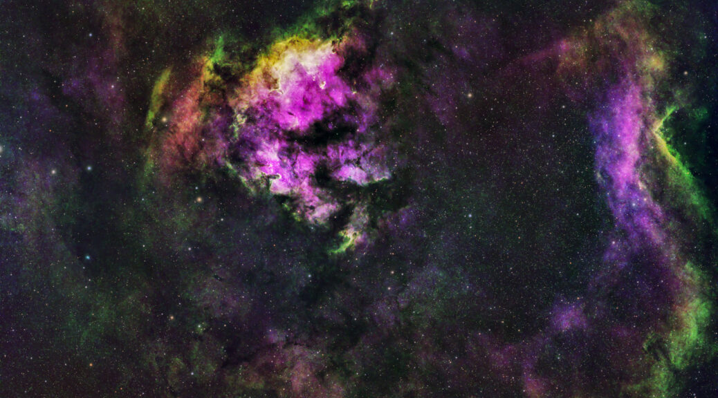 24.10.2025 - NGC 7822 Teddy Bear Nebula, HSO, 1h RGB, 5h Ha, 7h S2, 12h O3 im Okt. 2025