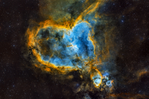 25.1.2026 - IC1805 Heart Nebula, SHO, Mosaic DBE, 1.6h RGB, 6.5h Ha, 12.5h S2, 19h O3 im Dez 2025