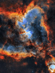10.1.2026 - IC1805 Heart Nebula, SHO,1h RGB, 4.5h Ha, 8.5h S2, 13h O3 im Dez 2025